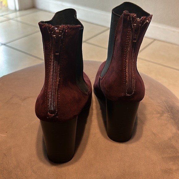 ATTENTION WOMEN SHOES MAN MADE MATERIALS COLOR BURGUNDY - Picture 9 of 12